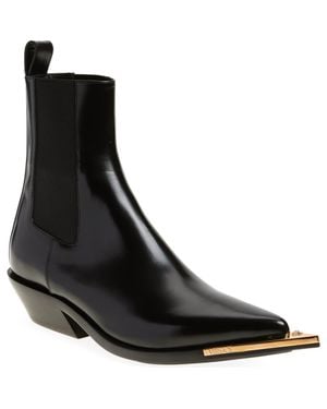 Versace Arrow Pointed Toe Boot - Black