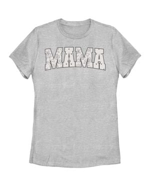 Mickey & Friends Collegiate Mama Patterns Graphic T-Shirt - Gray