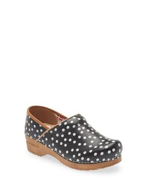 Sanita Roxbury Polka Dot Clog - White