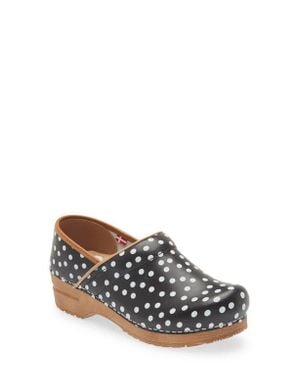 Sanita Roxbury Polka Dot Clog - White