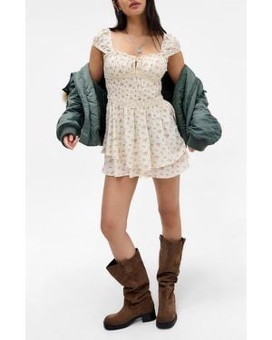 BDG Ruby Floral Skirted Romper - Multicolor