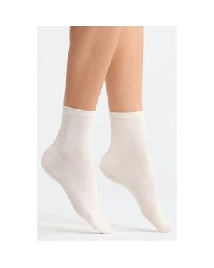 Nordstrom Wide Rib Ankle Socks - Natural