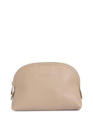 Longchamp Le Foulonné Small Dome Cosmetics Case - Natural