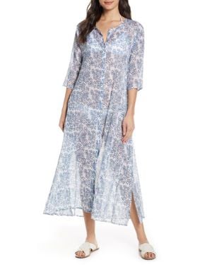 Roberta Roller Rabbit Printed Long Cover-Up Dress - Blue