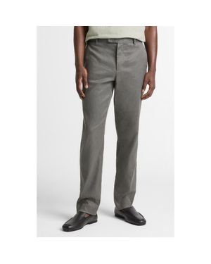 Vince Owen Linen & Cotton Blend Extended Tab Pants - Gray