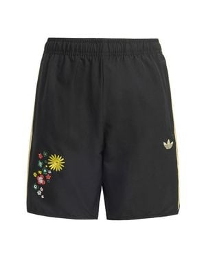 adidas Kids' Originals X Liberty London Floral Embroidered Shorts - Gray