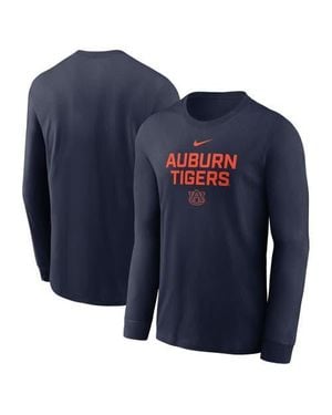 Nike Auburn Tigers 2025 Sideline Dri-Fit Long Sleeve T-Shirt - Blue