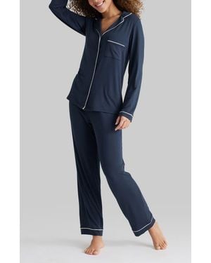 Tommy John Piped Pajamas - Blue