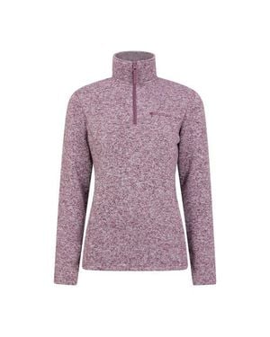 Mountain Warehouse Idris Half Zip Fleece Top - Purple
