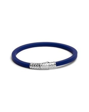 Jonas Studio Rubber & Sterling Bracelet - Blue
