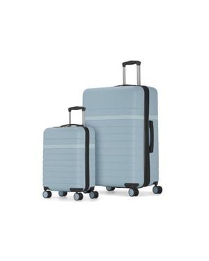 Bugatti Lisbon 2 Piece Hardside Luggage Set With Expansion - Blue