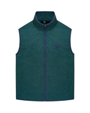 EASTSIDE GOLF Tweed Print Breaker Vest - Green