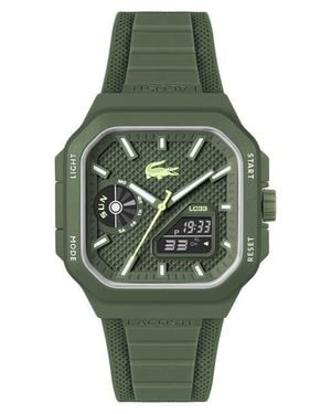 Lacoste Lc33 Ana-Digi Silicone Strap Watch, 44Mm X 50Mm - Green