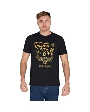 Raging Bull Mf Wings Print T-Shirt - Black