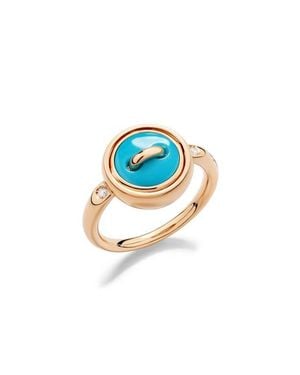 Pomellato Pom Pom Dot & Diamond Ring - Blue