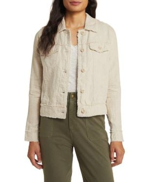 Tommy Bahama Two Palms Linen Raw Edge Jacket - Natural