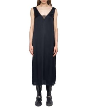 Zadig & Voltaire Renzo Lace & Satin Slipdress - Blue