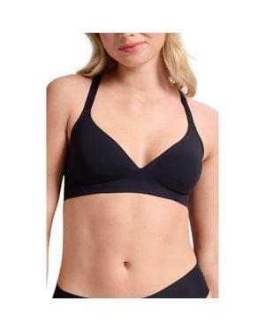 Siella No-Show Triangle Seamless Bra - Black
