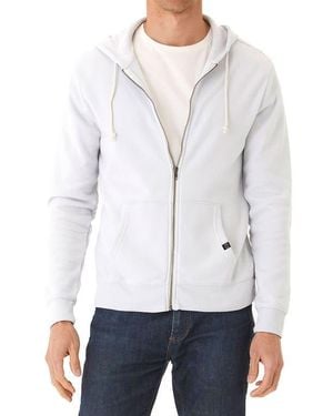 Threads For Thought Jordyn Mineral Wash Cotton Blend Fleece Zip Hoodie - White