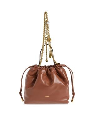 Chloé Mini Icons Leather Shoulder Bag - Brown