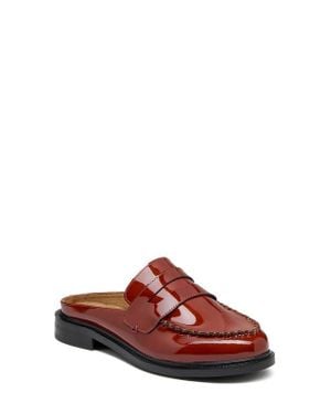 Kelsi Dagger Brooklyn Lock Loafer Mule - Red
