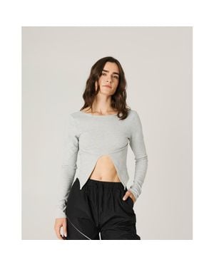 Daughter Lessons Combo Long Sleeve Top - White