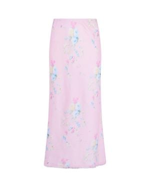 LoveShackFancy Kids' Kalo Bias Skirt - Purple