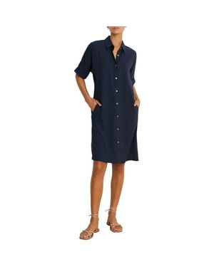 NIC+ZOE Devon Button-Up Dress - Blue