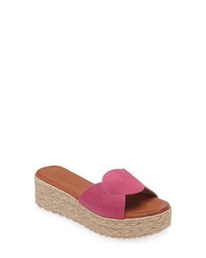 Cordani Britta Espadrille Platform Wedge Slide Sandal - Pink