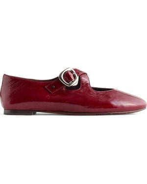 Madewell The Remy Crisscross Mary Jane Flat - Red