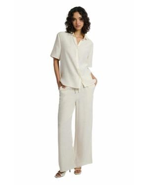 Onia Crinkle Wide Leg Drawstring Pant - White