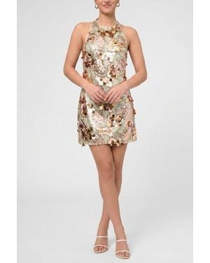 Rachel Roy Xiomara Sequin Halter Mini Dress - Multicolor