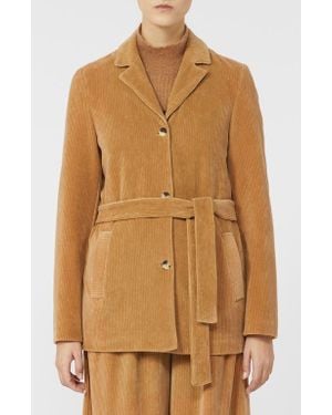 MM by Max Mara Labile Cotton Blend Corduroy Jacket - Natural