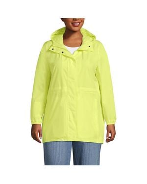 Lands' End Squall Packable Waterproof Raincoat - Yellow