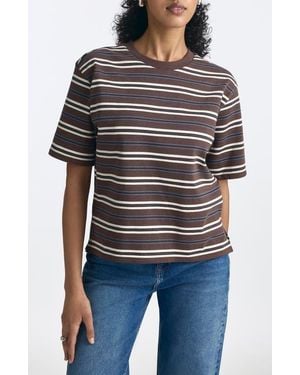 Brooklyn Industries Stripe Cotton Jersey T-Shirt - Black