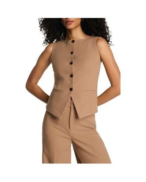 Spanx Button-Up Vest - Brown