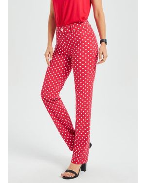 Betabrand 7 Pocket Dpyp Dress Pant Yoga Pants Straight Leg - Red