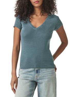 Splendid Faye V-Neck Tee - Blue