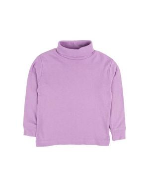 Leveret Kids Long Sleeve Cotton Turtleneck Shirt - Purple