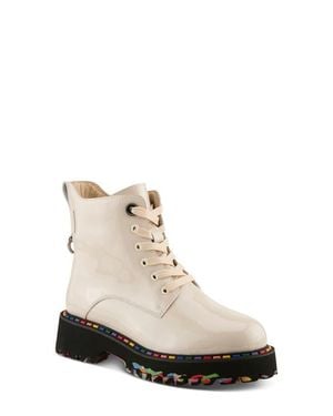 Spring Step Mistique Waterproof Combat Boot - White