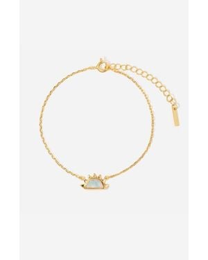 Little Sky Stone And Night Bracelet Set - White
