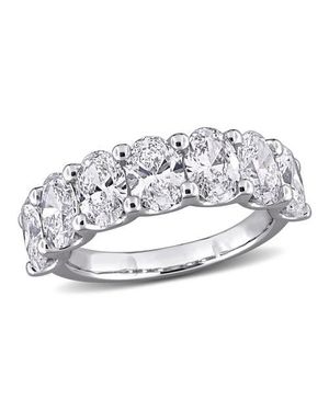 Julianna B 3-1/2 Ctw Lab-Grown Diamond Oval 7-Stone Band 14K - Metallic