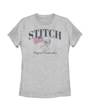 Lilo Et Stitch Original American Troublemaker T-Shirt - Gray