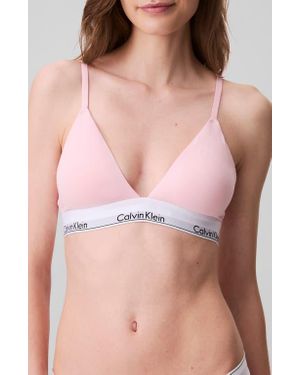 Calvin Klein Modern Cotton Collection Lightly Lined Cotton Blend Triangle Bralette - Pink