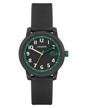 Lacoste Kids' 12.12 Silicone Strap Watch, 33Mm - Black