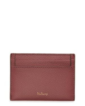 Mulberry Leather Card Case - Purple