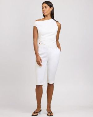 Onia Slim Fit Capri Pant - White