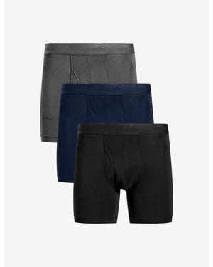 Commando Essential Modal Relaxed Boxer Brief With Fly 3-Pack - Blue