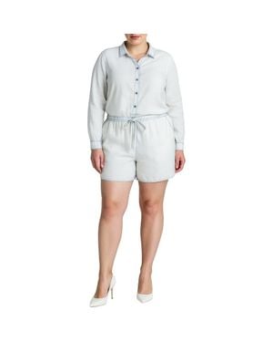 Standards & Practices Long Sleeve Romper - Gray