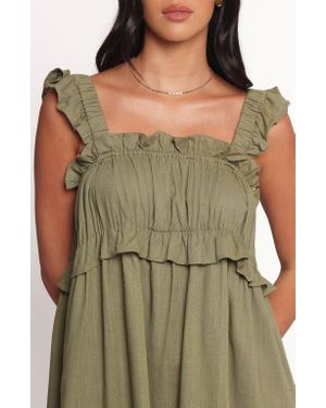 Petal & Pup Orion Frill Strap Mini Sundress - Green